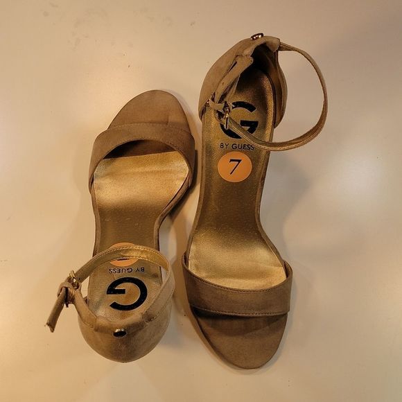 G-BY GUESS-SHANTEL ANKLE STRAP SUEDE WOMEN"S SANDAL - Picture 9 of 14